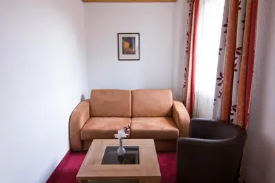 Ein Sitzbereich in der Unterkunft Ratsstube Pegnitz