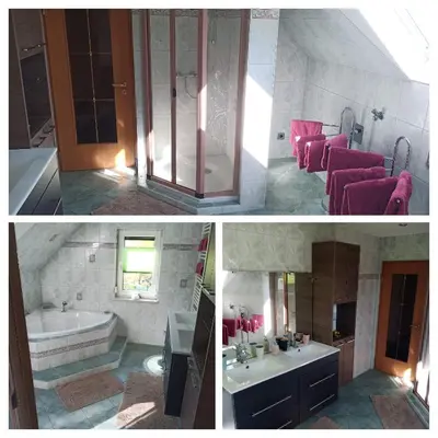 Ein Badezimmer in der Unterkunft Ferienwohnung Rothen-Adler