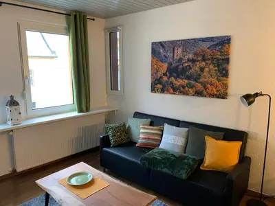 Ein Sitzbereich in der Unterkunft Villa Ammonit