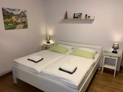 Ein Bett oder Betten in einem Zimmer der Unterkunft Villa Ammonit