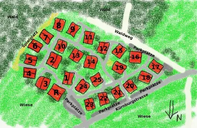 Grundriss der Unterkunft Blockhaus Hedwig Haus 10