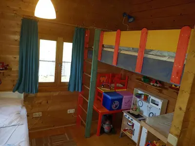 Küche/Küchenzeile in der Unterkunft Blockhaus Hedwig Haus 10