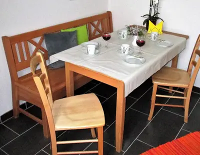 Ein Sitzbereich in der Unterkunft Stadtwohnung