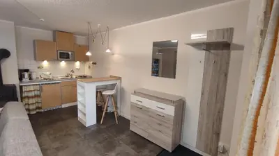 Küche/Küchenzeile in der Unterkunft Ferienwohnung Lang