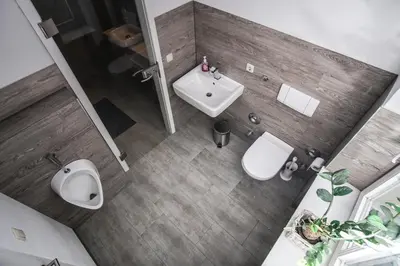 Ein Badezimmer in der Unterkunft Exklusive Ferienwohnung im Zentrum von Plauen