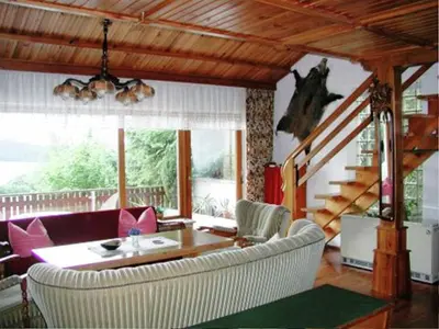 Ein Sitzbereich in der Unterkunft Ferienhaus in Tännesberg for 4 Personen