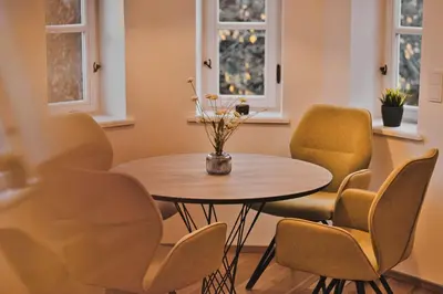Ein Sitzbereich in der Unterkunft Feriendomizil Villa Neidstein