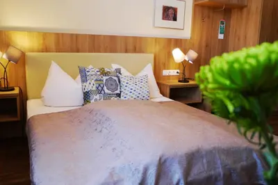 Ein Bett oder Betten in einem Zimmer der Unterkunft Hotel Grader