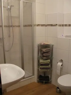 Ein Badezimmer in der Unterkunft Ferienwohnungen Reiterhof Lienemann