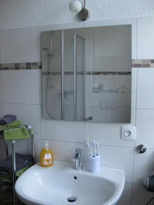 Ein Badezimmer in der Unterkunft Ferienwohnungen Reiterhof Lienemann