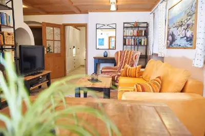 Ein Sitzbereich in der Unterkunft Ferienpension Posthof