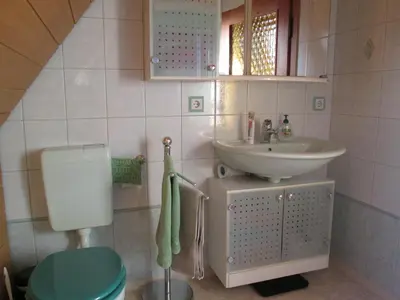 Ein Badezimmer in der Unterkunft FeWo Ahornweg