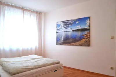 Ein Bett oder Betten in einem Zimmer der Unterkunft Ciao - Wohnen charmant & zentral in Weiden