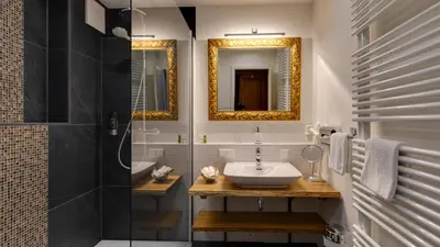Ein Badezimmer in der Unterkunft Hotel Reiterhof