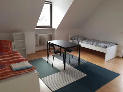 Ein Bett oder Betten in einem Zimmer der Unterkunft Monteurunterkunft Königstein