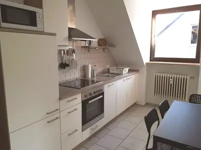 Küche/Küchenzeile in der Unterkunft Monteurunterkunft Königstein