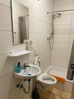 Ein Badezimmer in der Unterkunft Monteurunterkunft Königstein