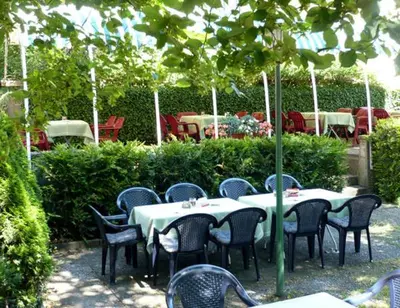Ein Garten an der Unterkunft Hotel Strauss