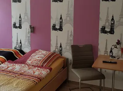 Ein Sitzbereich in der Unterkunft Ferienwohnung zum 
