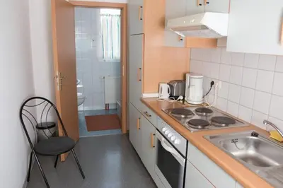 Küche/Küchenzeile in der Unterkunft Ferienwohnung zum 