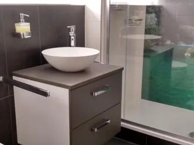 Ein Badezimmer in der Unterkunft Ferienwohnung Fichtelzauber