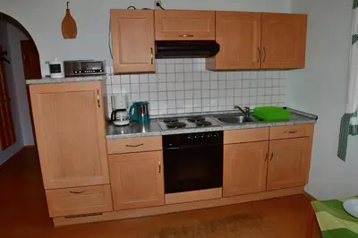 Küche/Küchenzeile in der Unterkunft Ferienwohnung Burgerhof