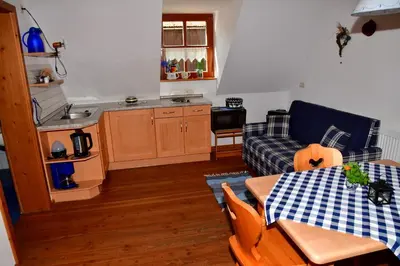 Küche/Küchenzeile in der Unterkunft Ferienwohnung Burgerhof