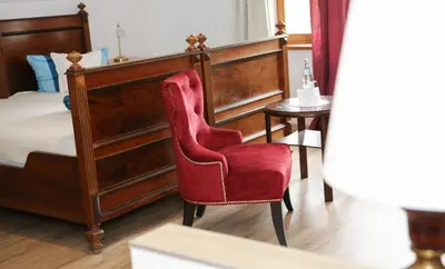 Ein Bett oder Betten in einem Zimmer der Unterkunft Gasthof Schloßbräu Lintach