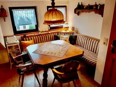 Ein Sitzbereich in der Unterkunft Ferienwohnung Boller II