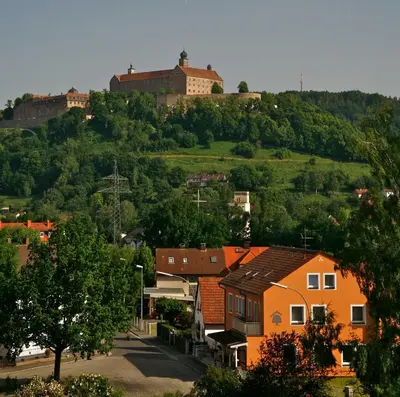 Ein allgemeiner Bergblick oder ein Berglick von der Pension aus