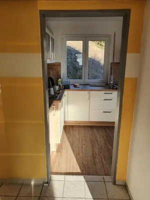 Küche/Küchenzeile in der Unterkunft Haus Goldfuß