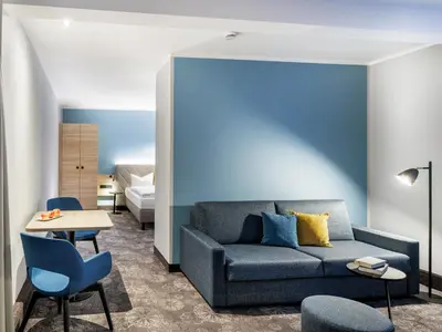 Ein Sitzbereich in der Unterkunft Hotel Purucker