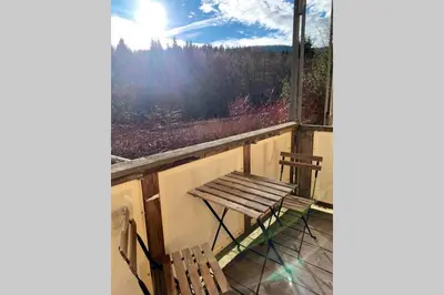 Ein Balkon oder eine Terrasse in der Unterkunft Moderne Ferienwohnung für 5 Gäste in Oberwiesenthal