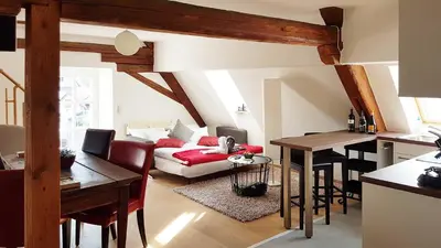 Küche/Küchenzeile in der Unterkunft Apartment Pegnitzmühle mit Pegnitzinsel