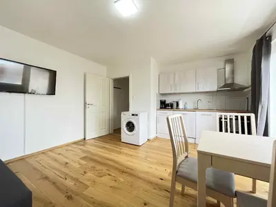 Küche/Küchenzeile in der Unterkunft SAD150 - Moderne Monteurwohnungen in Schwandorf mit Balkon