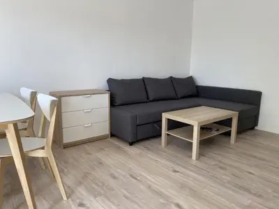 Ein Sitzbereich in der Unterkunft SAD150 - Moderne Monteurwohnungen in Schwandorf mit Balkon