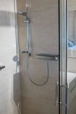 Ein Badezimmer in der Unterkunft Chalet Bischofsmühle