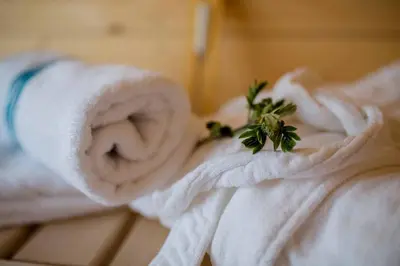 Ein Bett oder Betten in einem Zimmer der Unterkunft Chalet Bischofsmühle