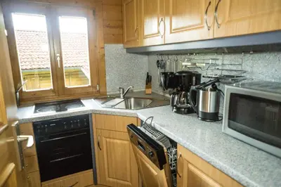 Küche/Küchenzeile in der Unterkunft Ferienhaus Chalet 21 Bayerischer Wald