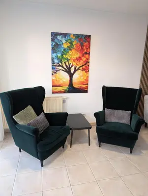 Ein Sitzbereich in der Unterkunft Parkhotel Bad Brambach