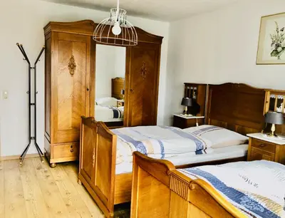 Ein Bett oder Betten in einem Zimmer der Unterkunft Ferienwohnung Boller I für 2 Personen