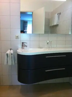 Ein Badezimmer in der Unterkunft Gästehaus Café Ruff