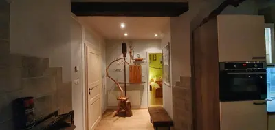 Küche/Küchenzeile in der Unterkunft Enderlein´s Ferienwohnung