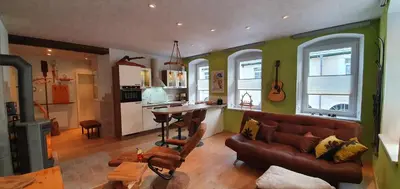 Küche/Küchenzeile in der Unterkunft Enderlein´s Ferienwohnung