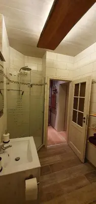 Ein Badezimmer in der Unterkunft Enderlein´s Ferienwohnung