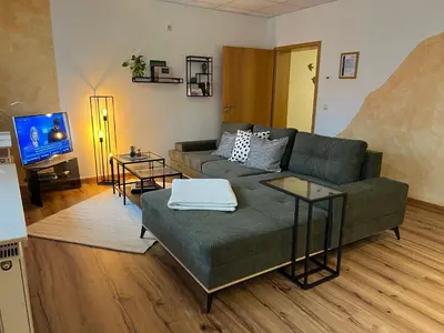 TV/Unterhaltungsangebot in der Unterkunft Ferienwohnung Elsterveilchen 100 m bis zur Soletherme und Theater