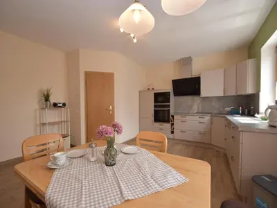 Küche/Küchenzeile in der Unterkunft Apartment in Tannesberg mit Balkon
