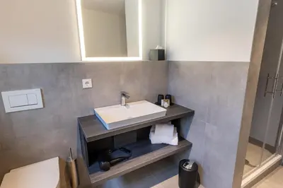 Ein Badezimmer in der Unterkunft Hotel Weißes Ross
