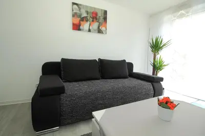 Ein Sitzbereich in der Unterkunft Ferienwohnung Haus Felix