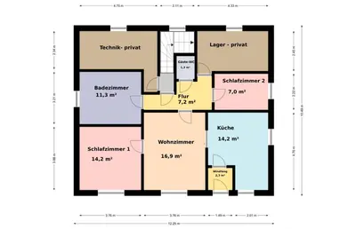 Grundriss der Unterkunft Ferienwohnung Pinzenhof - Kemnath